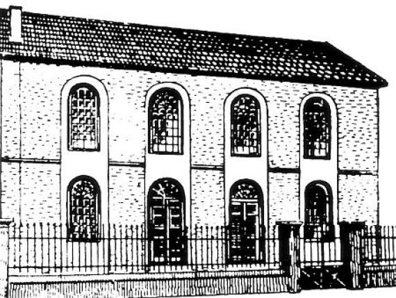 Sketch of the Rüsselsheim synagogue