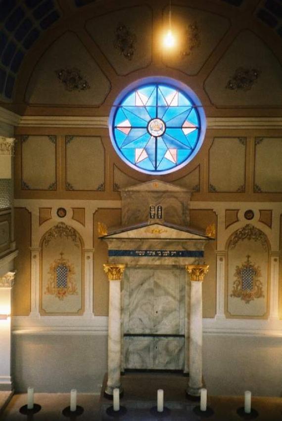 Interior of the synagogue after restoration