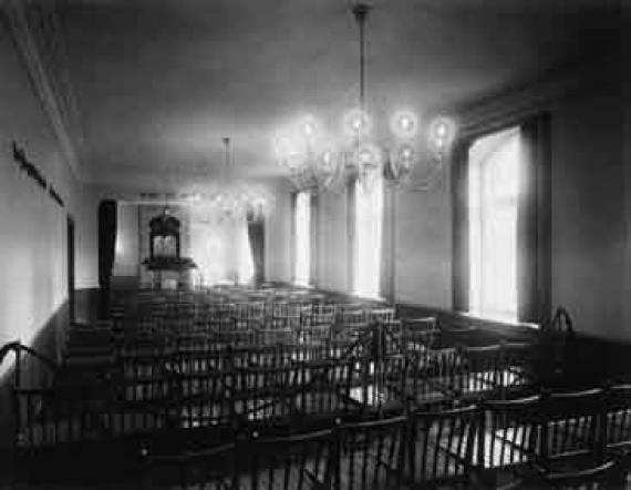 Synagogue Ottostr. Cologne, interior, after 1945