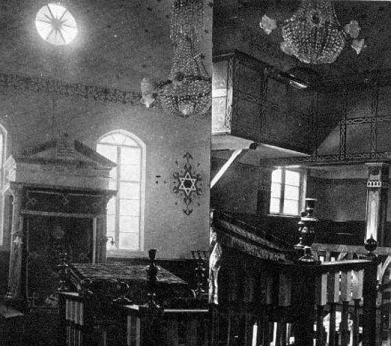 Die ehemalige Synagoge Usingen- Innenaufnahme vor 1938.