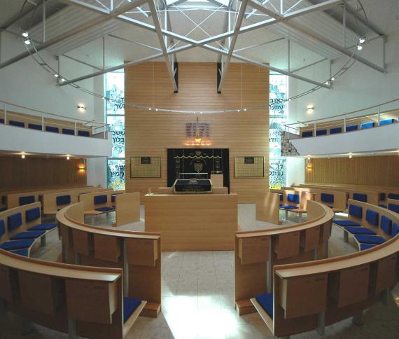 Interior to the Torah shrine