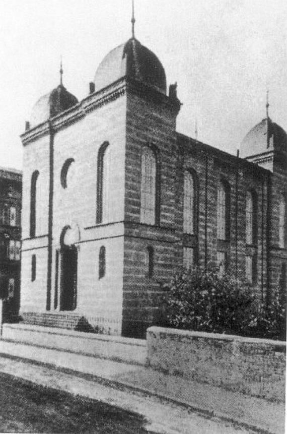 Ansicht der Synagoge Zweibrücken (historische Aufnahme)