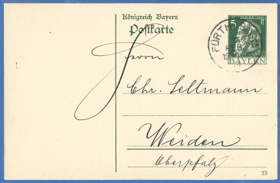 Business postcard from S. Bergmann, mailed February 11, 1914 - front of card