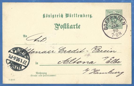 Geschäftspostkarte der Firma Heumann & Sohn