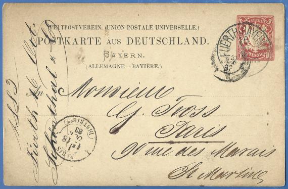 Postkarte geschäftlicher Art der Firma Schönthal & Co.