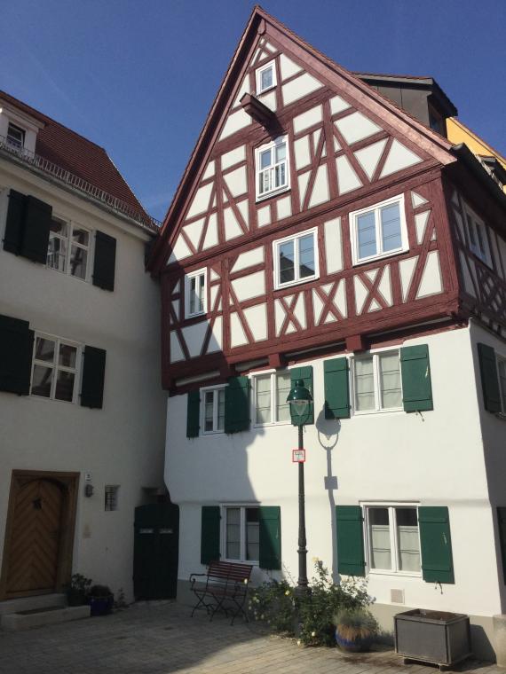 Corner angle in Judengasse, house in half-timbered style