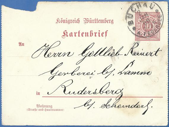 Kartenbrief der Firma Jacob Gabriel Bernheim & Söhne, - versandt am 2. Januar 1908  - Kartenvorderseite