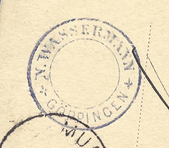 Stamp on a postcard