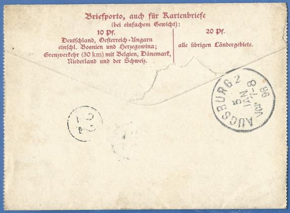 Back of letter