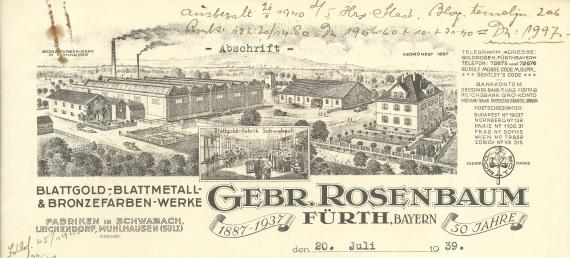 Enlargement of the letterhead