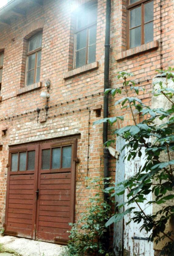 A brick building in the cattle dealer's yard, in which a garage was built after the Shoa