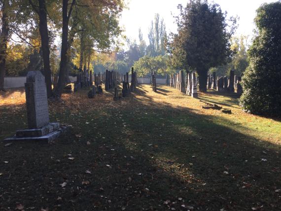 View of the Jewish cemetery Nördlingen