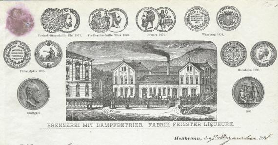 Company view of the distillery and liqueur factory Landauer & Macholl