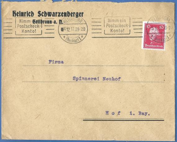 Envelope "Heinrich Schwarzenberger