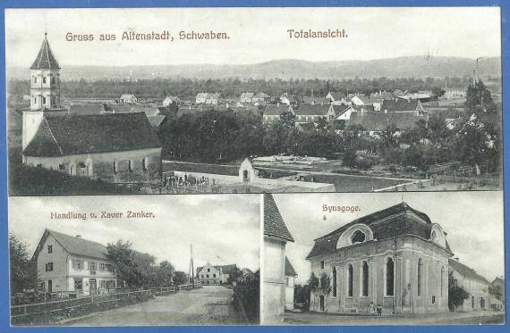 gestaltete schwarz-weiß-Fotografie von Altenburg in Form einer Postkarte