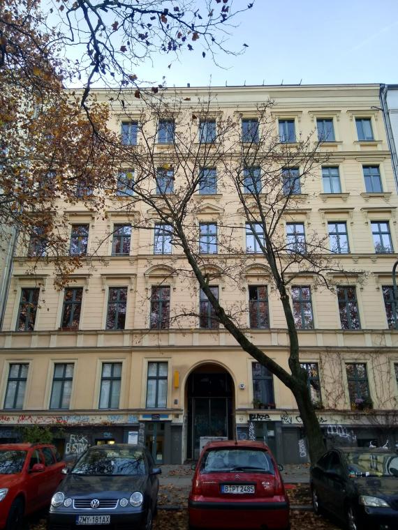 House facade with many windows