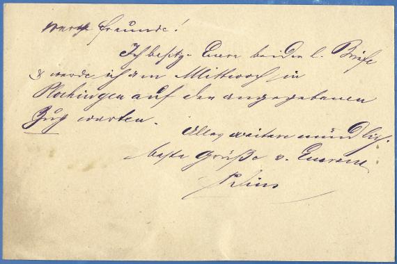 Postcard from Julius Reinganum, mailed January 24, 1878, - back of card.