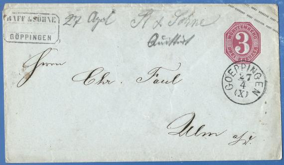 Envelope of the company "Raff & Söhne