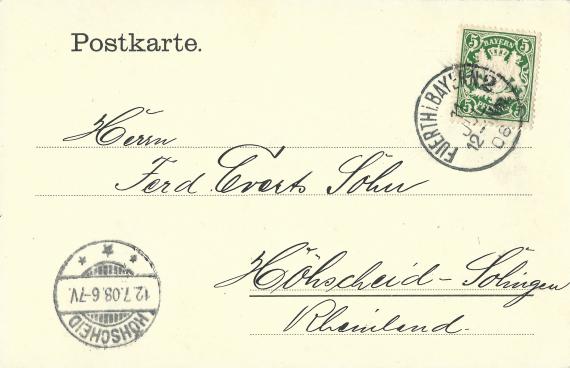 Business postcard Ullmann & Engelmann - mailed July 11, 1908