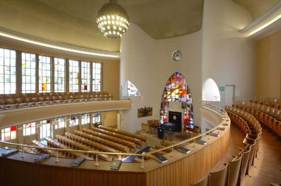 Interior to the Torah shrine