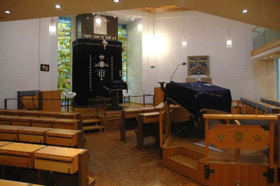 Interior to the Torah shrine