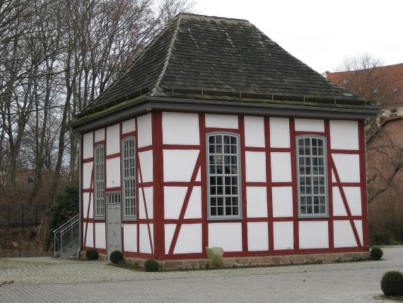 Die Bodenfelder Synagoge in Göttingen, Ansicht von Südosten (2014)