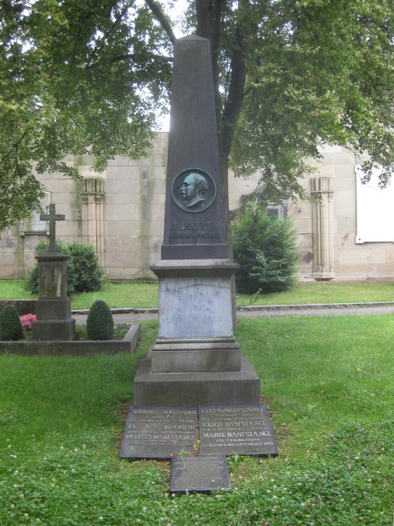 Friedrich Wilhelm Hackländer, Grab auf dem Pragfriedhof