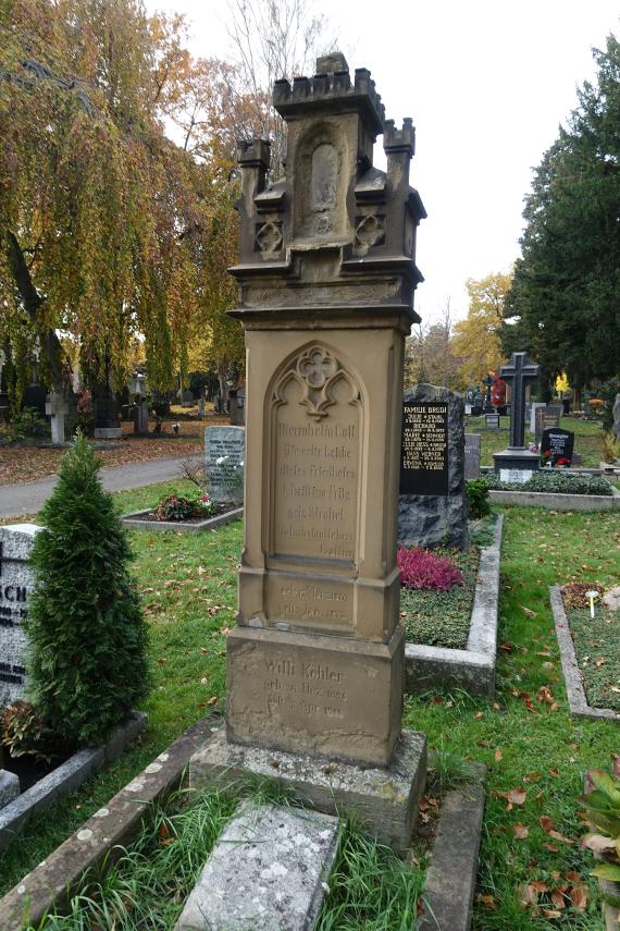Grab von Christiane Fritz geb. Strobel, Pragfriedhof Stuttgart