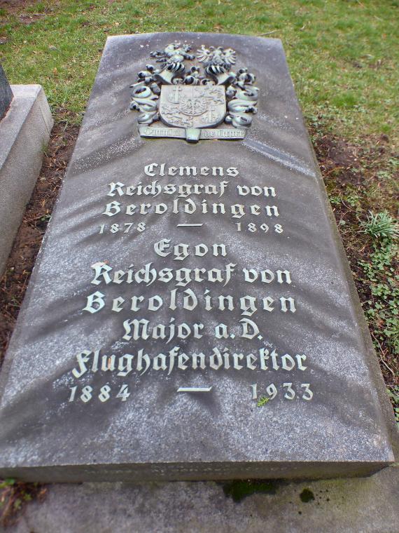 Grabstein Egon Reichsgraf von Beroldingen