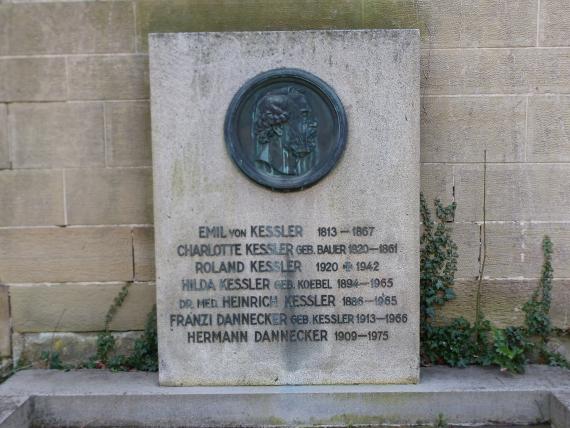Grabstein Emil von Kessler, Pragfriedhof Stuttgart