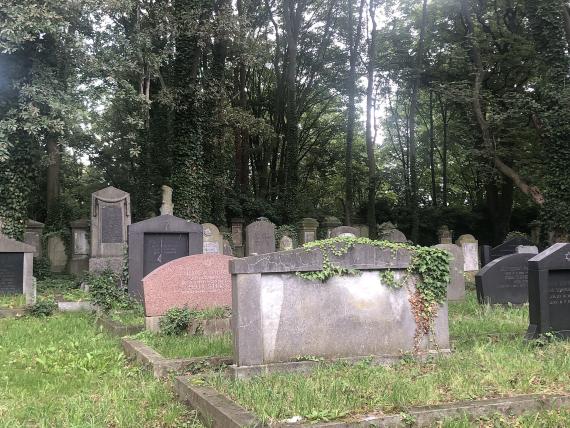 Grabsteine auf dem Jüdischen Friedhof Köln-Mülheim