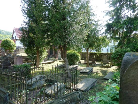 View from the entrance to the western part of the cemetery