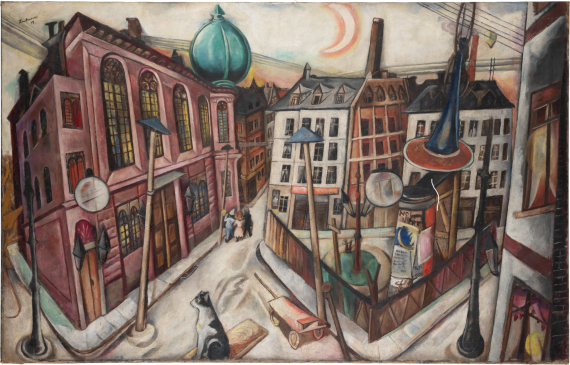 Die Synagoge in Frankfurt am Main von Max Beckmann, 1919, Städel Museum, Frankfurt am Main