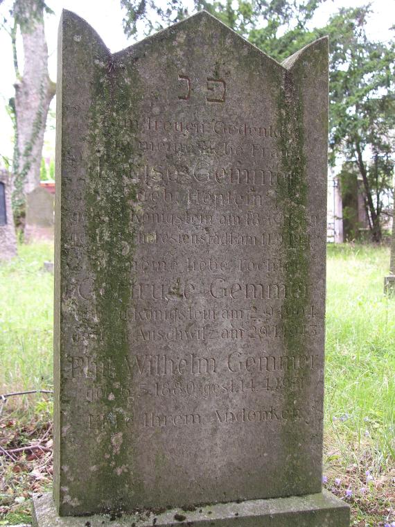 SH104482Gemmer, Louise, Gertrude, Philip Wilhelm, Theresienstadt, Auschwitz