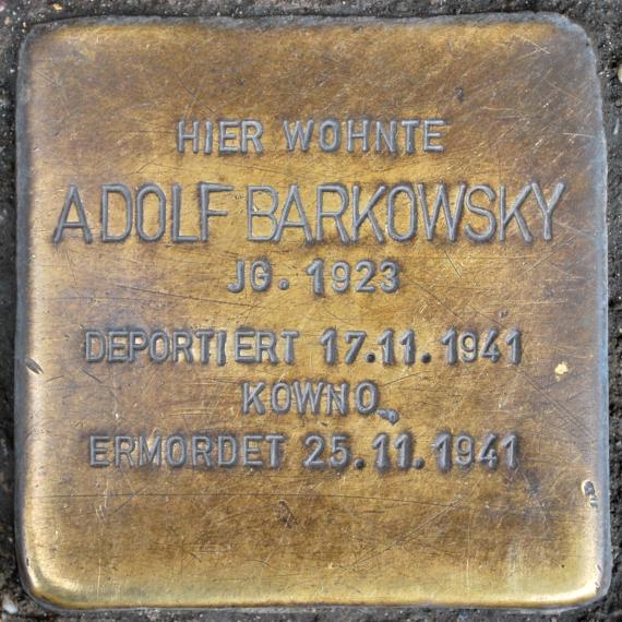 Stolperstein Adolf Barkowsky Reinickendorfer Straße 77 0009