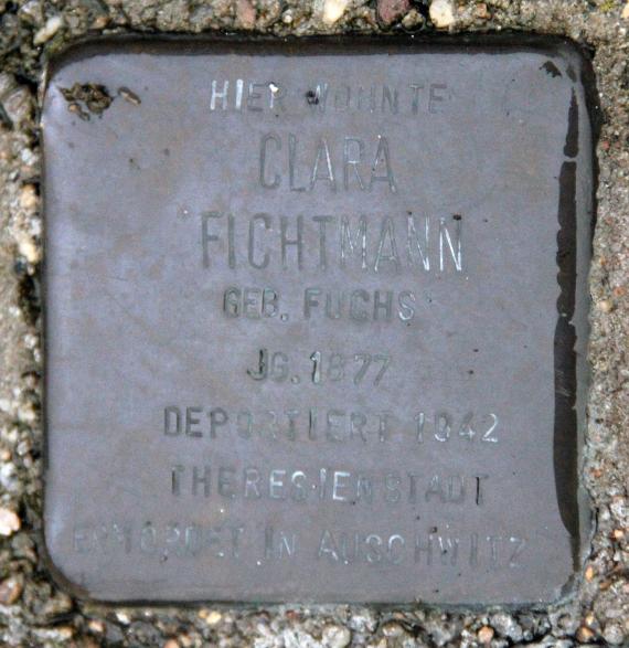 Stolperstein Albert-Einstein-Str 15 (Adler) Clara Fichtmann