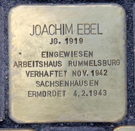 Stolperstein Alexanderplatz 2 (Mitte) Joachim Ebel