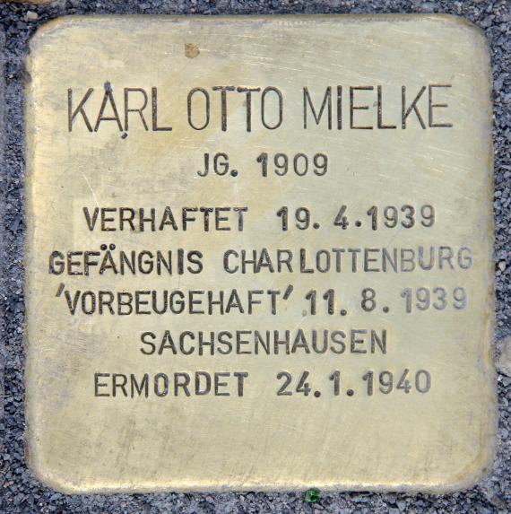 Stumbling Stone Alexanderplatz 2 (center) Karl Otto Mielke