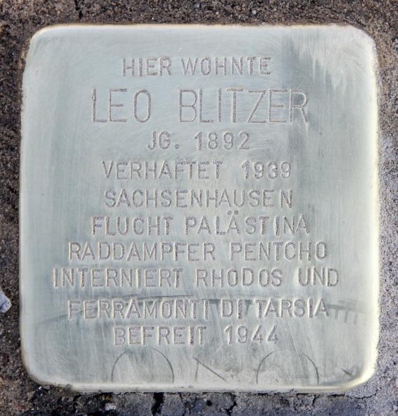 Stolperstein Alexanderstr 43 (Mitte) Leo Blitzer
