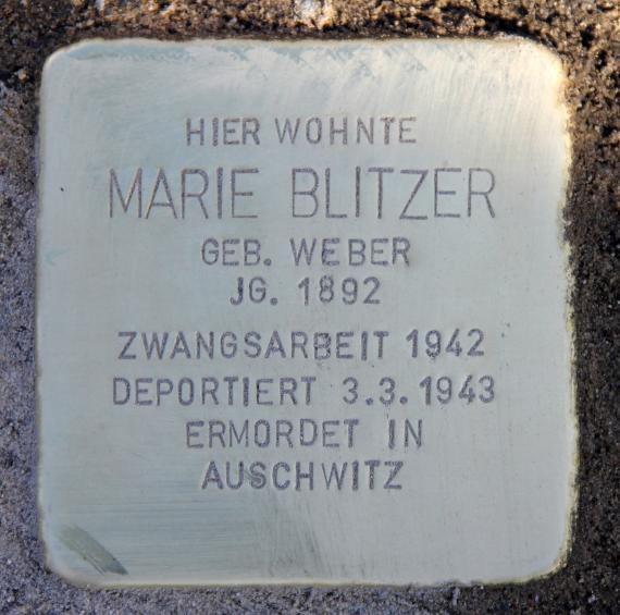 Stolperstein Alexanderstr 43 (Mitte) Marie Blitzer