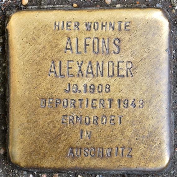 Stolperstein Alfons Alexander Turiner Straße 46 0043
