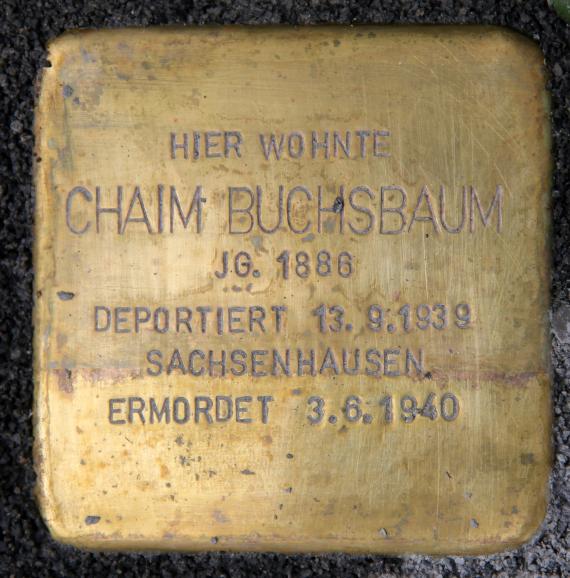 Stolperstein Almstadtstr 19 (Mitte) Chaim Buchsbaum