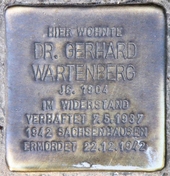 Stolperstein Alt-Tempelhof 9 (Templ) Gerhard Wartenberg