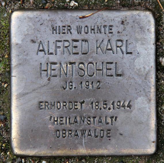 Stolperstein Alt-Wittenau 38 (Wittn) Alfred Karl Hentschel