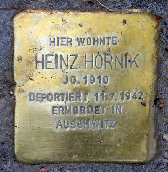Stolperstein Am Eichenhain 37 (Frohn) Heinz Hornik2014