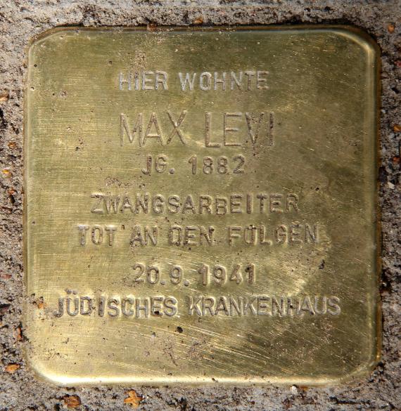 Stolperstein Am Rosenanger 21 (Frohn) Max Levi