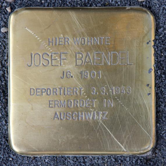 Stolperstein Andreasstr 47 (Frhai) Josef Baendel