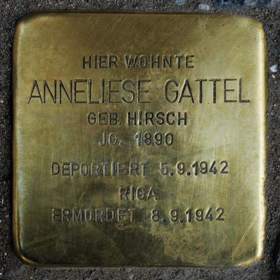 Stolperstein Anneliese Gattel Prinzenallee 58 6533