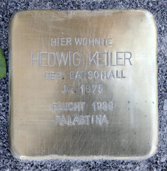 Stolperstein Ansbacher Str 10 (Schön) Hedwig Keiler
