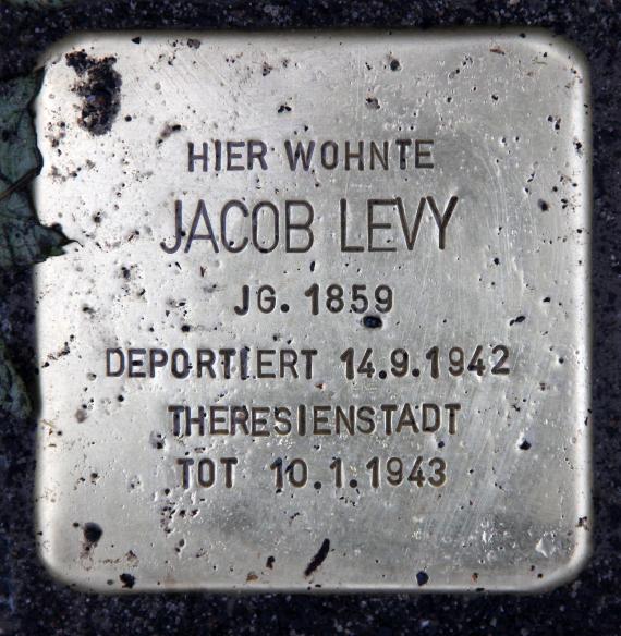 Stolperstein Ansbacher Str 76 (Schön) Jacob Levy